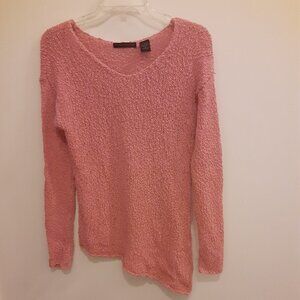 Preswick & Moore (S) Apricot Sweater Tunic w/V Neck & Long Sleeves